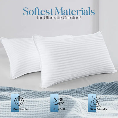 Hotel Quality Gusseted Pillows for Back