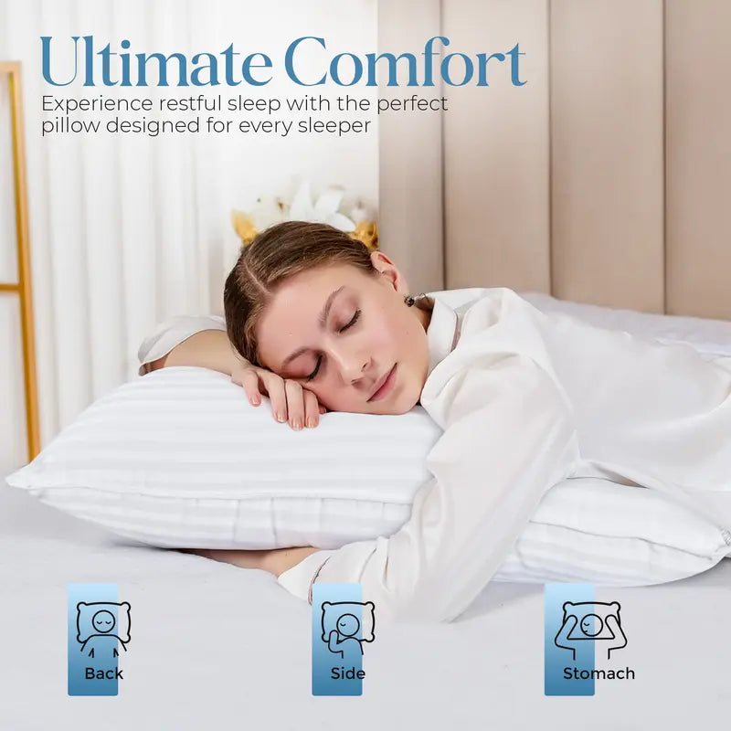 Hotel Quality Gusseted Pillows for Back