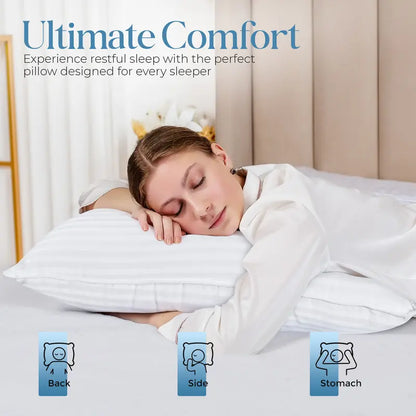 Hotel Quality Gusseted Pillows for Back