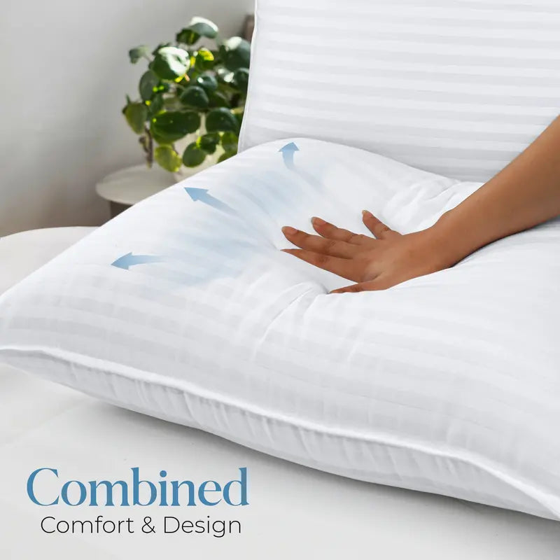 Hotel Quality Gusseted Pillows for Back